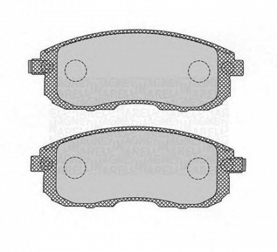 MAGNETI MARELLI 363916060696 -  Комплект тормозных колодок, дисковый тормоз